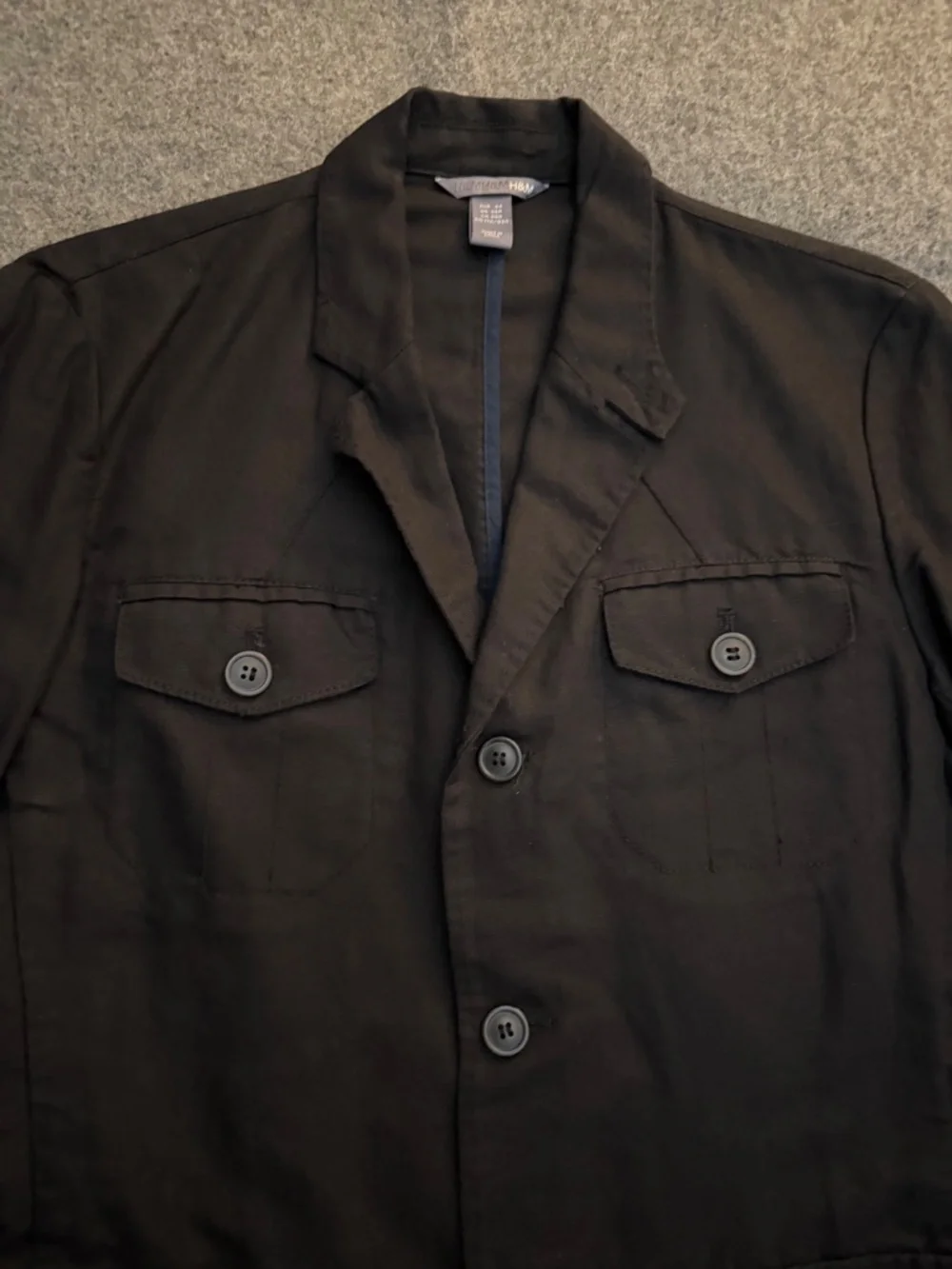 H&M Black Linen Blazer Jacket